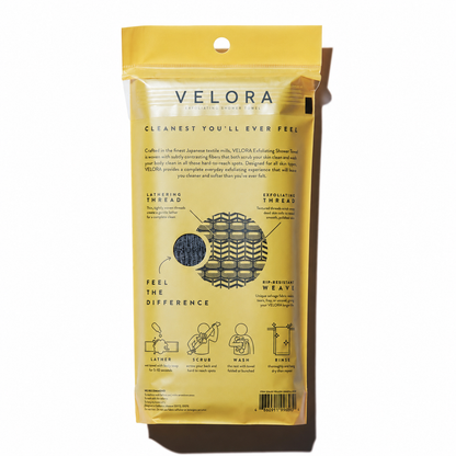 Velora Premium Exfoliating Shower Towel – Japanese-Engineered Skin Polisher